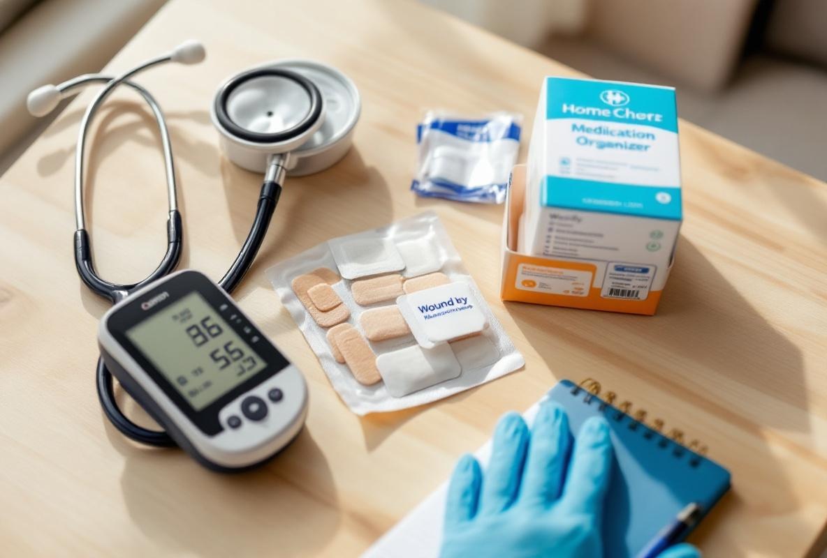 ZibZob Verpleging Thuiszorg Verpleegtechnische hulpmiddelen voor thuiszorg - stethoscoop, bloeddrukmeter, wondverzorging en medicatieorganizer